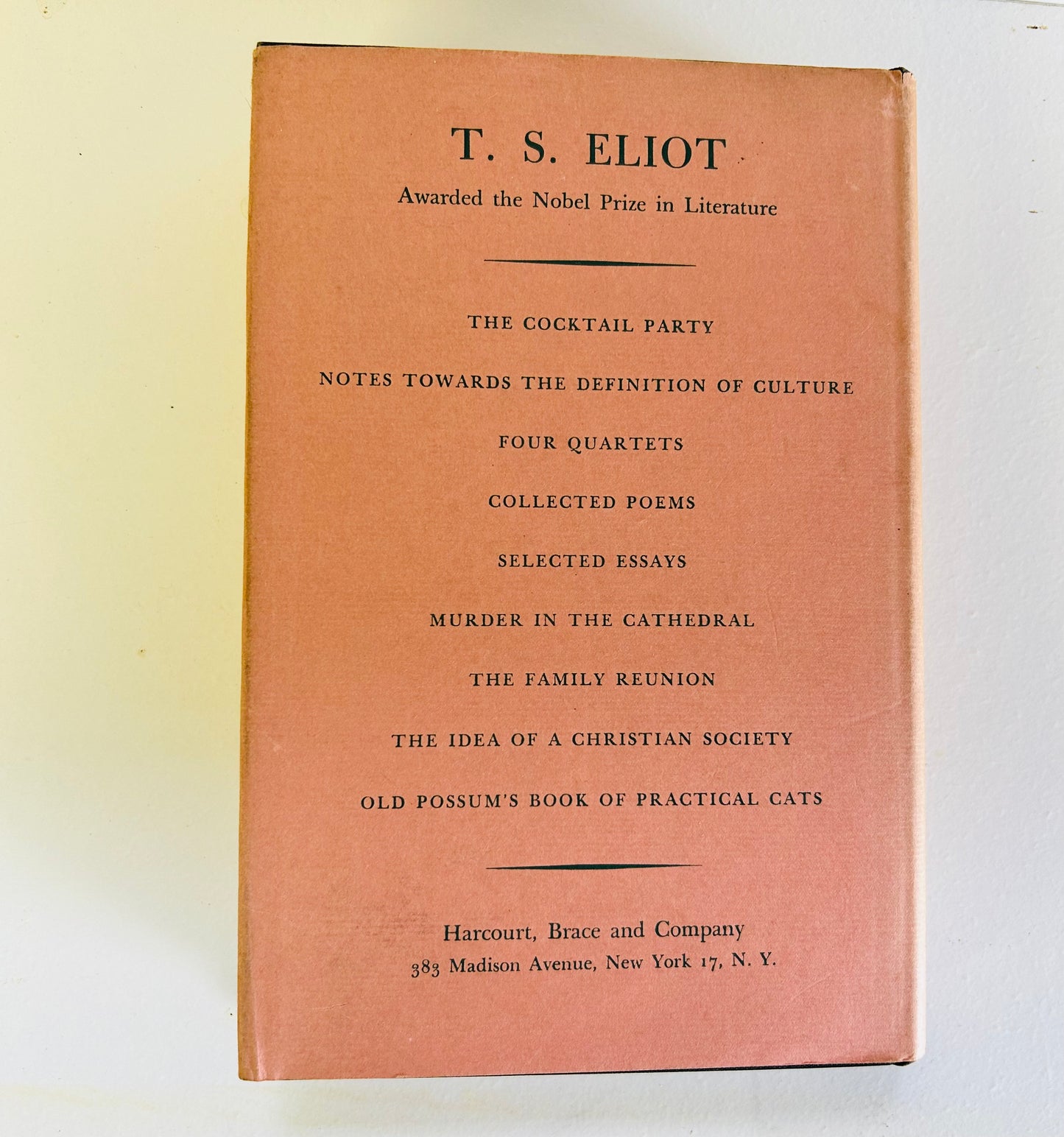 Selected Essays of T.S. Eliot