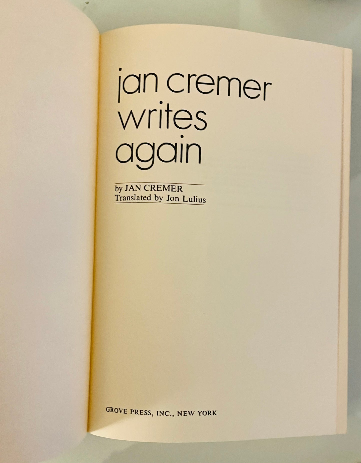 Jan Cremer Writes Again