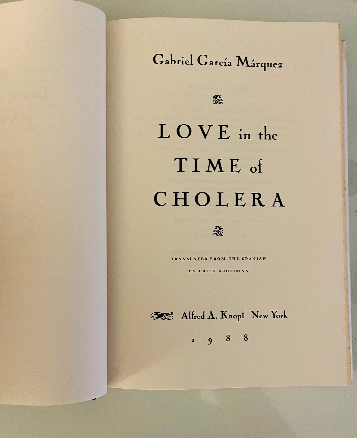 Love in the Time of Cholera (advanced copy)