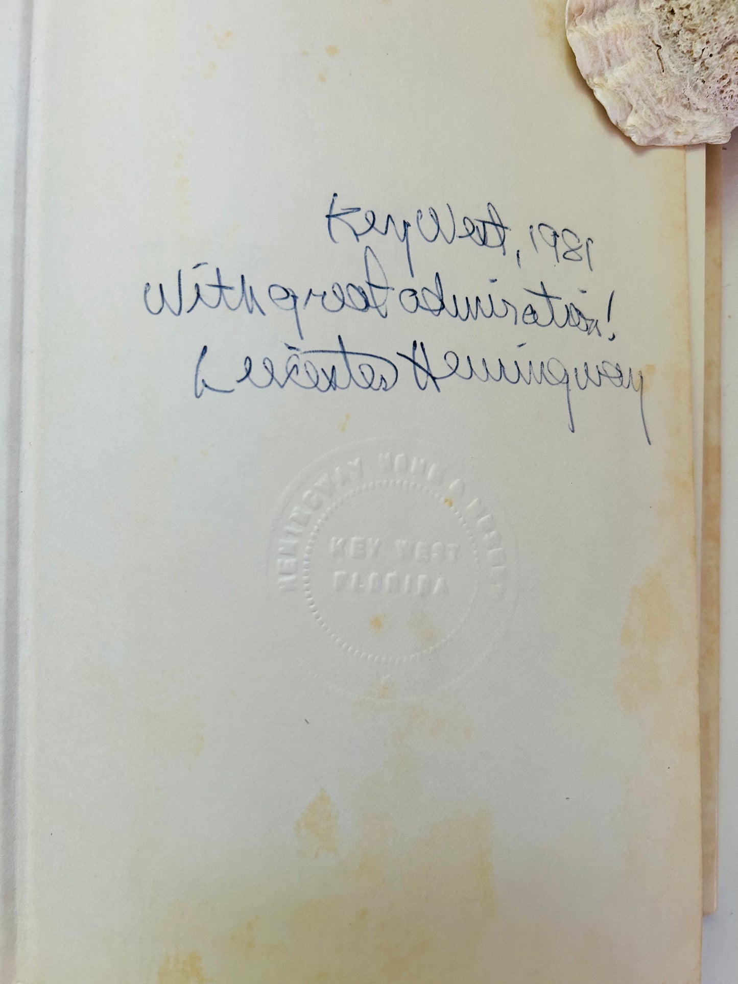 My Brother, Ernest Hemingway (signed copy)