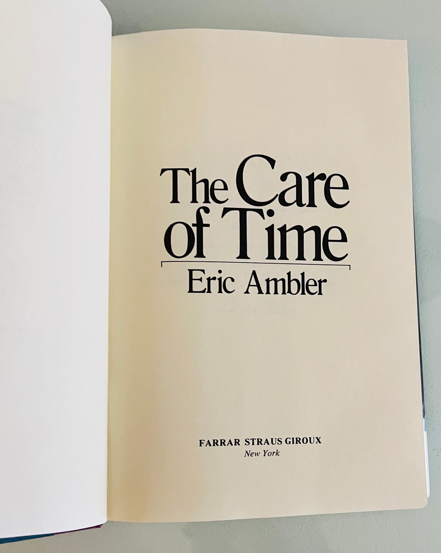 The Care of Time