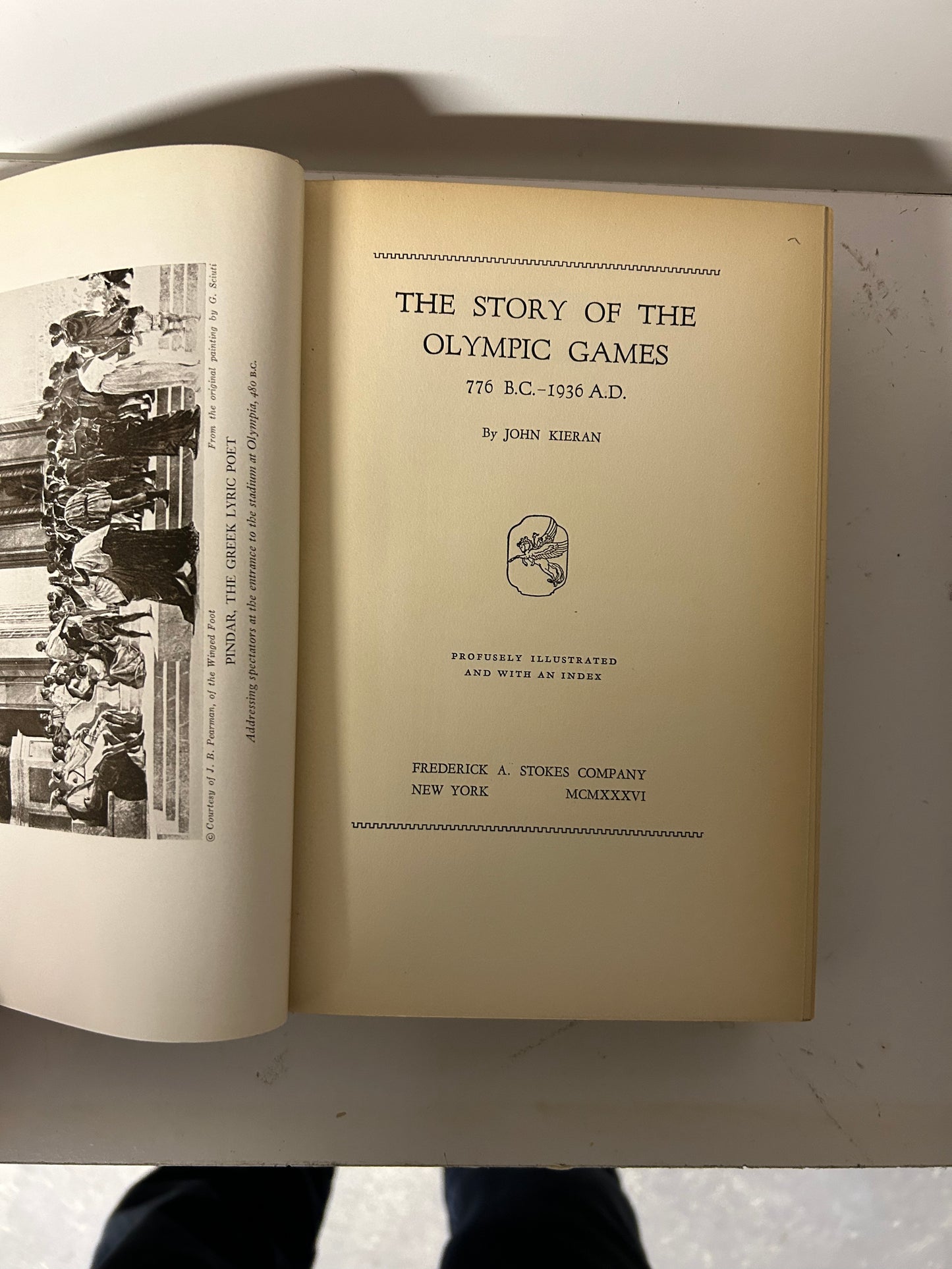 The Story of the Olympic Games: 776 B.C. - 1936 A.D. (signed copy)