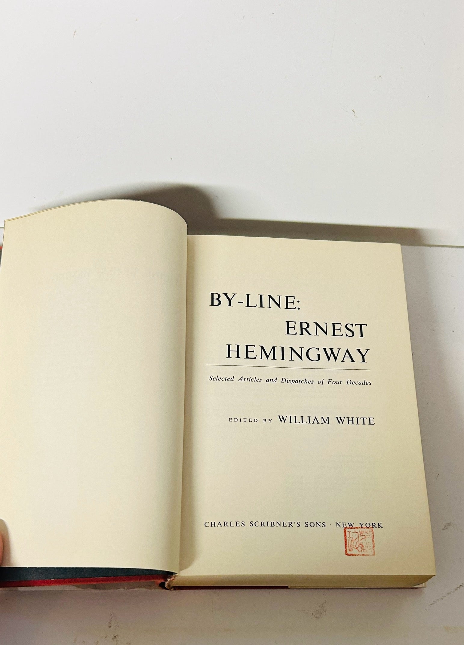 By - Line: Ernest Hemingway - Burning Tree Books