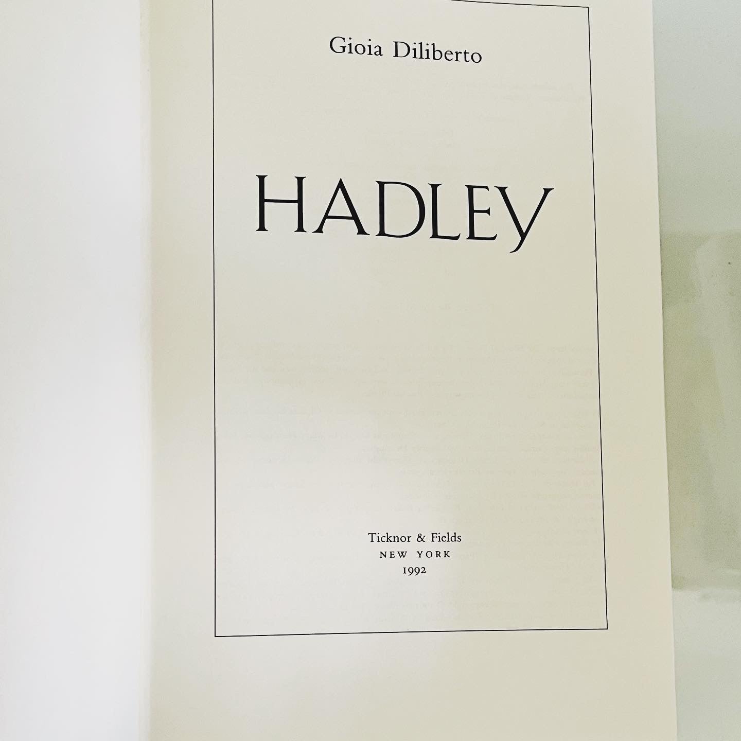 Hadley - Burning Tree Books