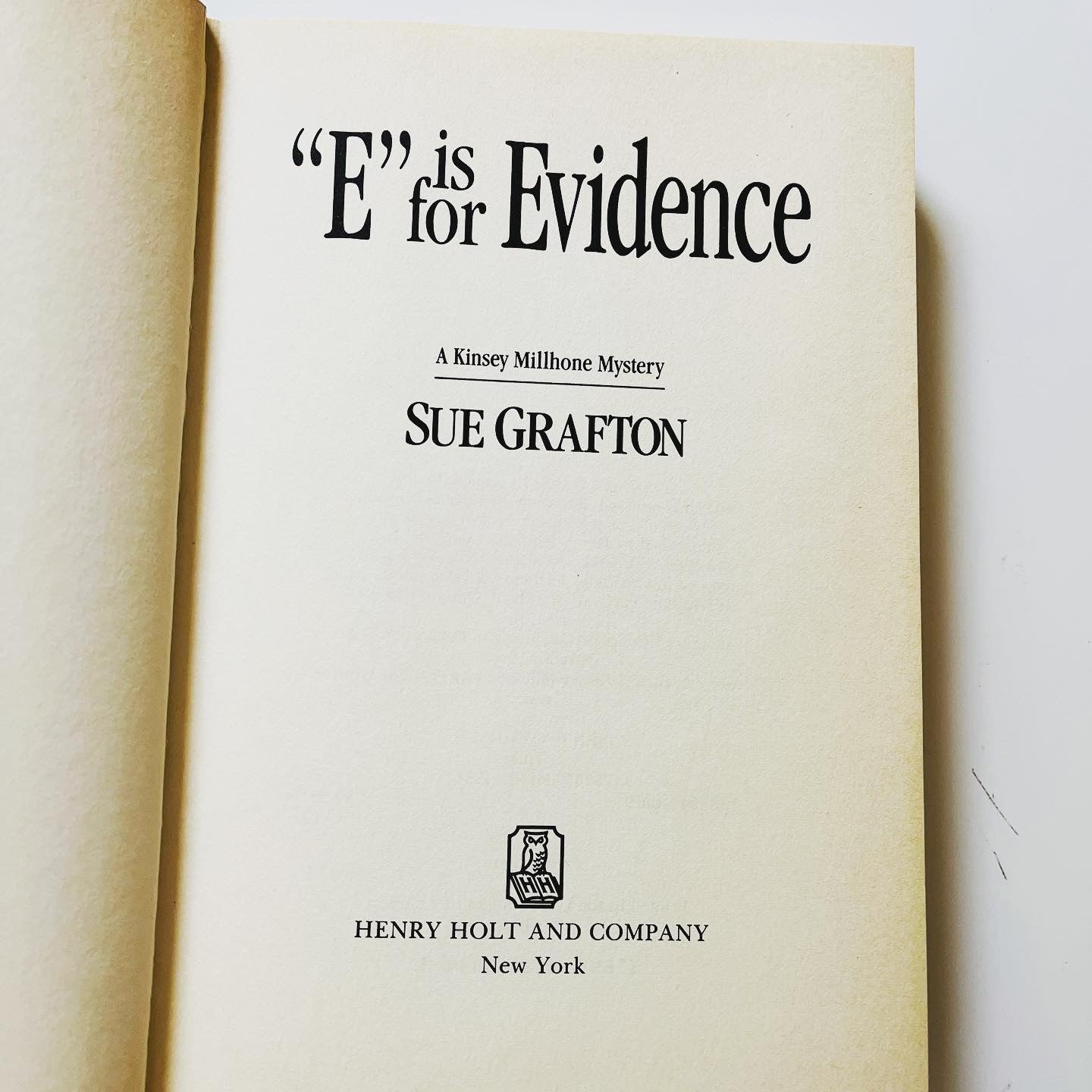 "E" is for Evidence