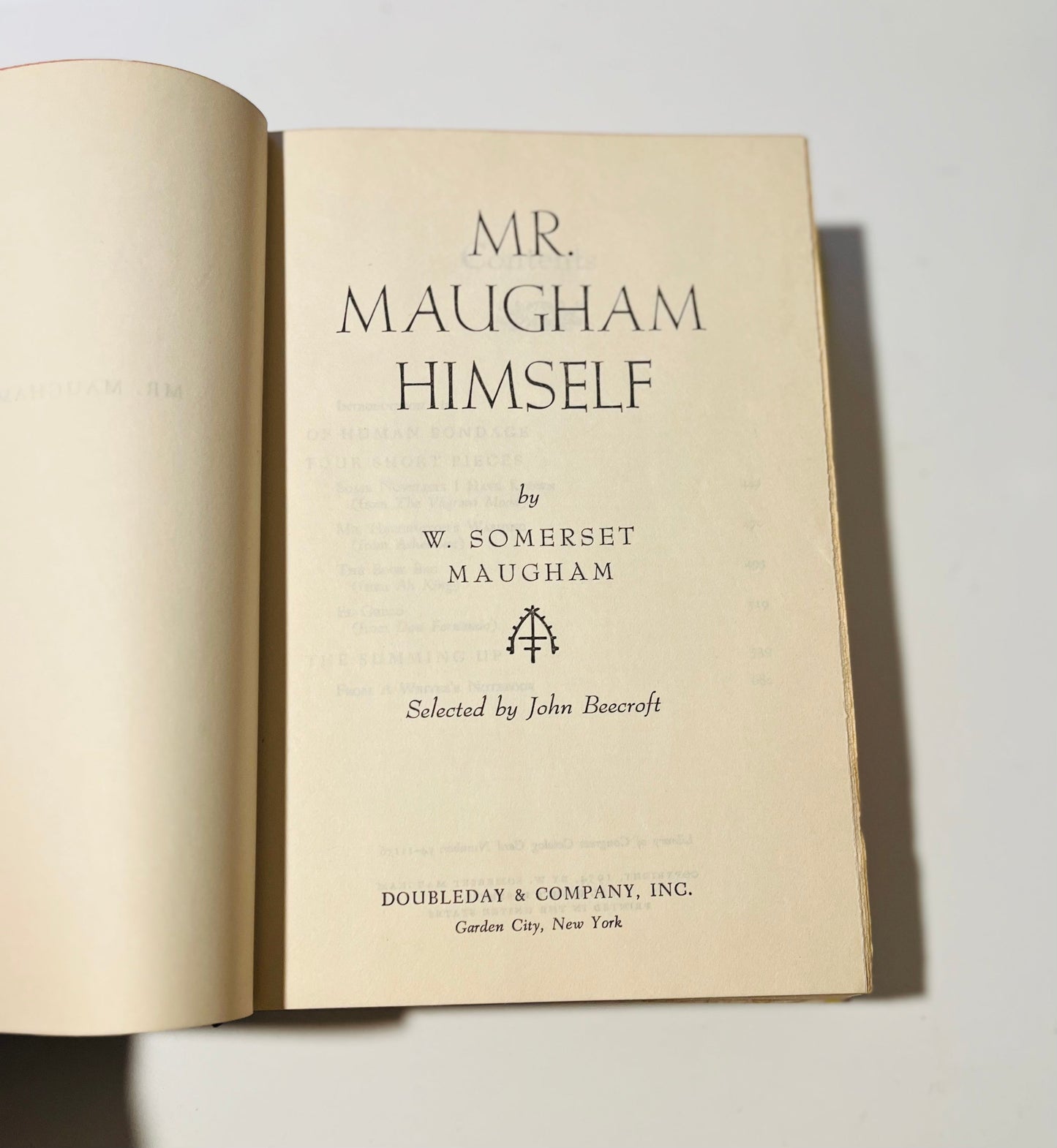 Mr. Maugham Himself - Burning Tree Books