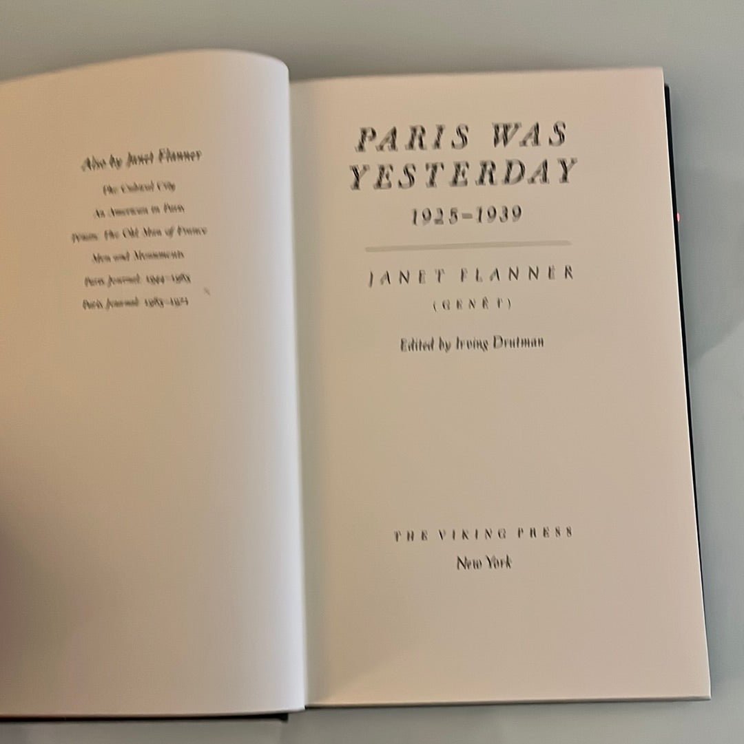 Paris Was Yesterday 1925 - 1939 - Burning Tree Books