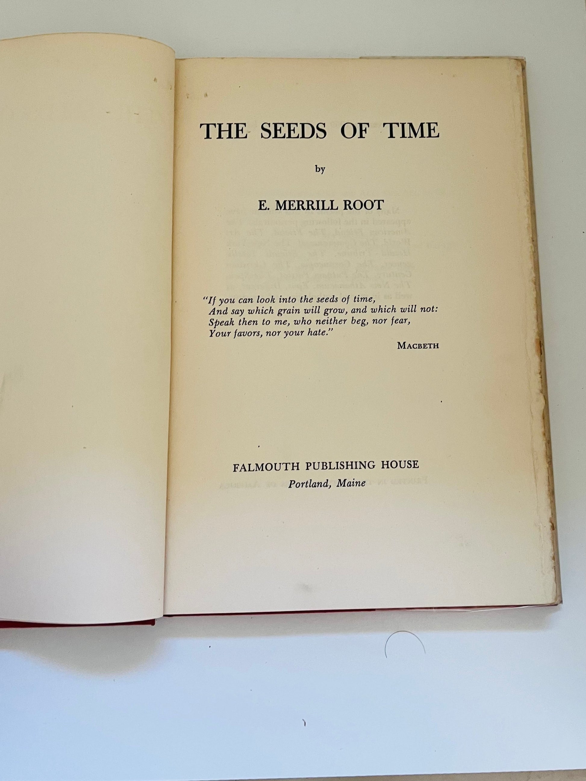 Seeds of Time (signed copy) - Burning Tree Books