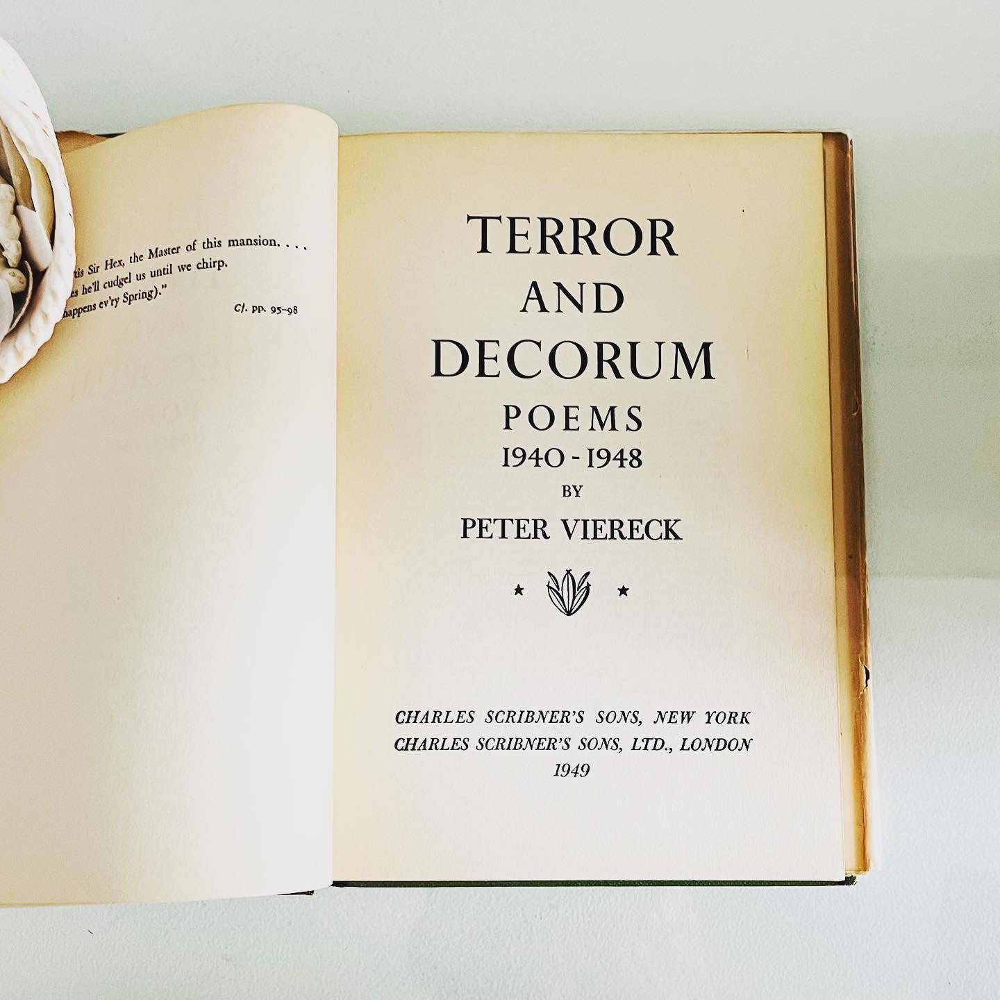 Terror and Decorum: Poems 1940 - 1948 - Burning Tree Books