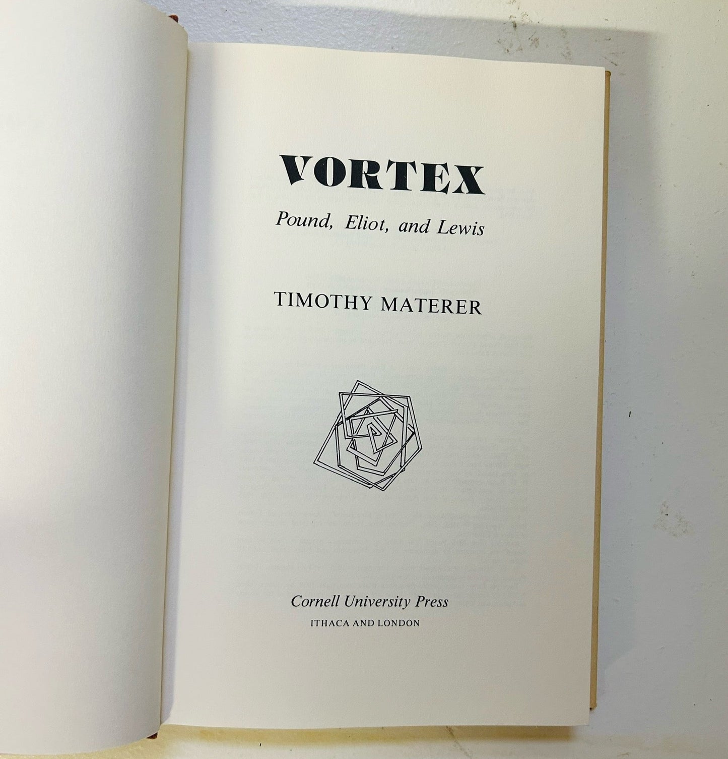 Vortex: Pound, Eliot and Lewis - Burning Tree Books